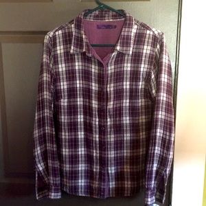 Prana Purple Plaid Shirt, M